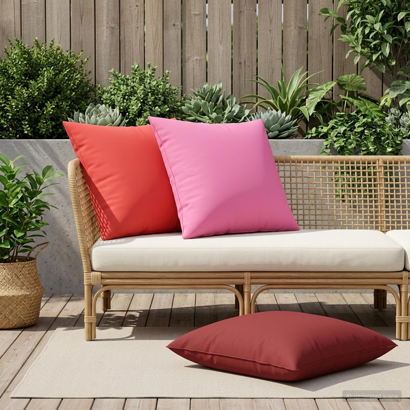 vidaXL Poszewka na poduszkę 2 pcs HEERLEN czerwony 80 x 80 cm