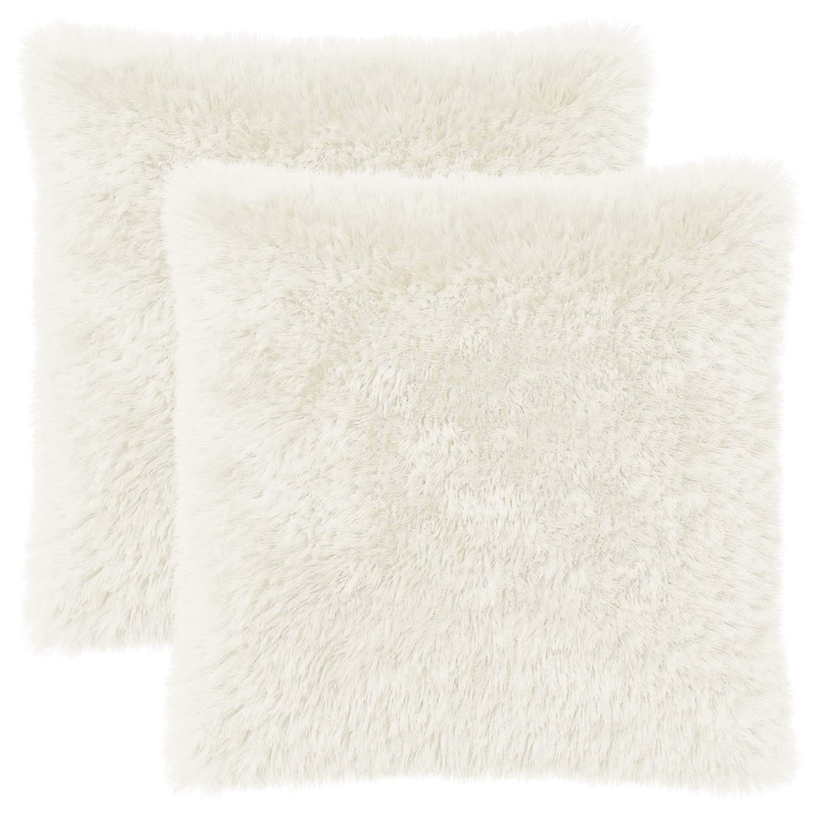 vidaXL Poszewka na poduszkę 2 pcs HEERLEN Biały 65 x 65 cm Fleece PV