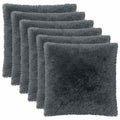 vidaXL Poszewka na poduszkę 6 pcs HEERLEN antracytowy 65 x 65 cm