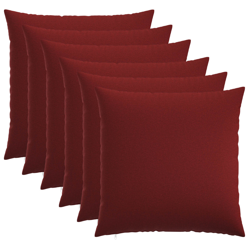 vidaXL Poszewka na poduszkę 6 szt. HEERLEN Czerwone wino 70 x 70 cm