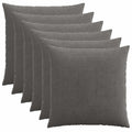 vidaXL Poszewka na poduszkę 6 pcs HEERLEN ciemnoszary 70 x 70 cm