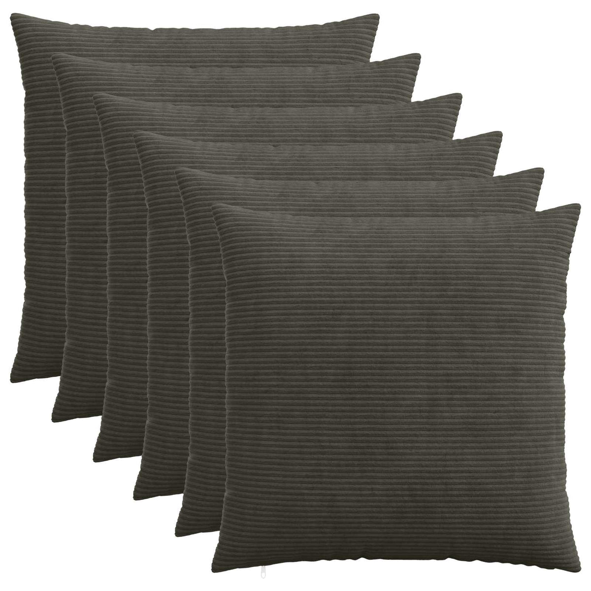 vidaXL Poszewka na poduszkę 6 pcs HEERLEN antracytowy 70 x 70 cm