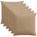vidaXL Poszewka na poduszkę 6 pcs HEERLEN brązowy 70 x 70 cm sztruks
