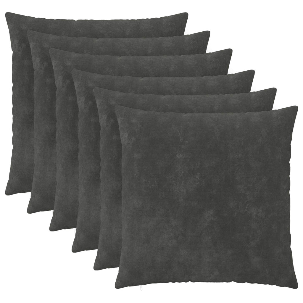 vidaXL Poszewka na poduszkę 6 pcs HEERLEN antracytowy 70 x 70 cm
