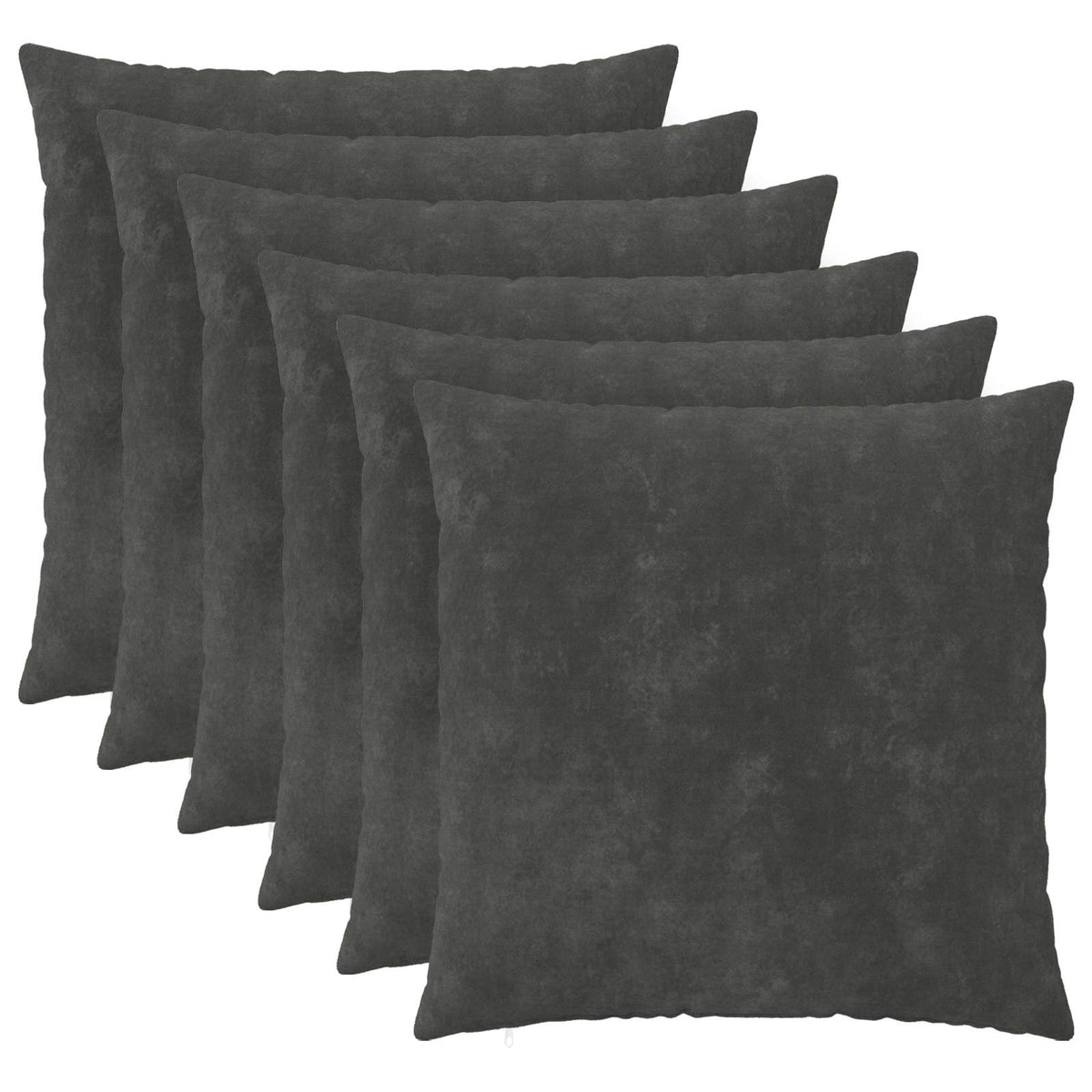 vidaXL Poszewka na poduszkę 6 pcs HEERLEN antracytowy 70 x 70 cm