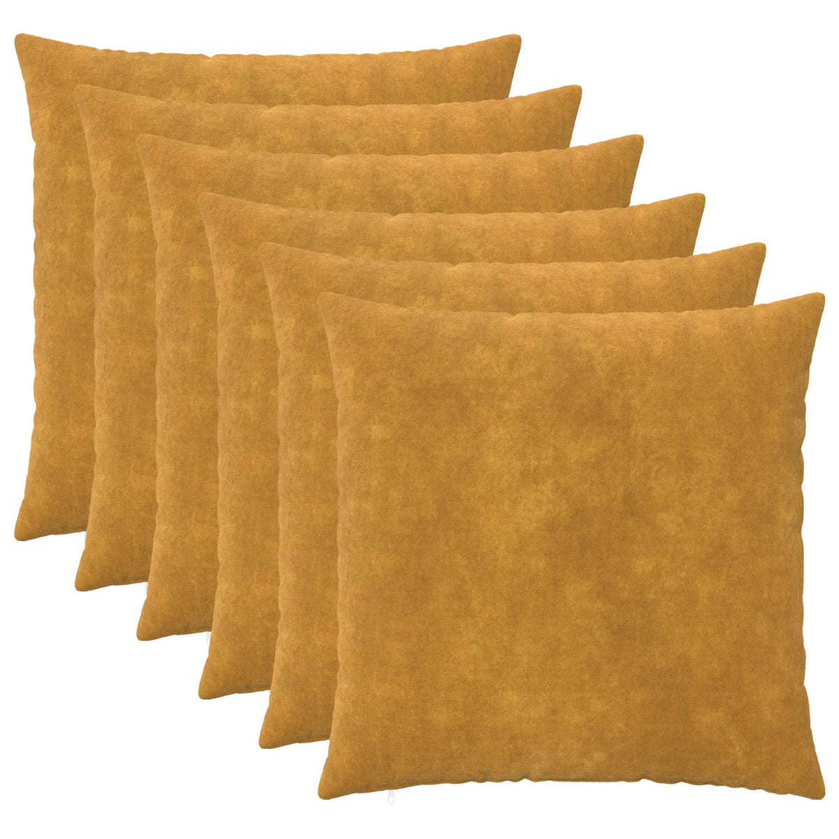 vidaXL Poszewka na poduszkę 6 pcs HEERLEN żółty 70 x 70 cm