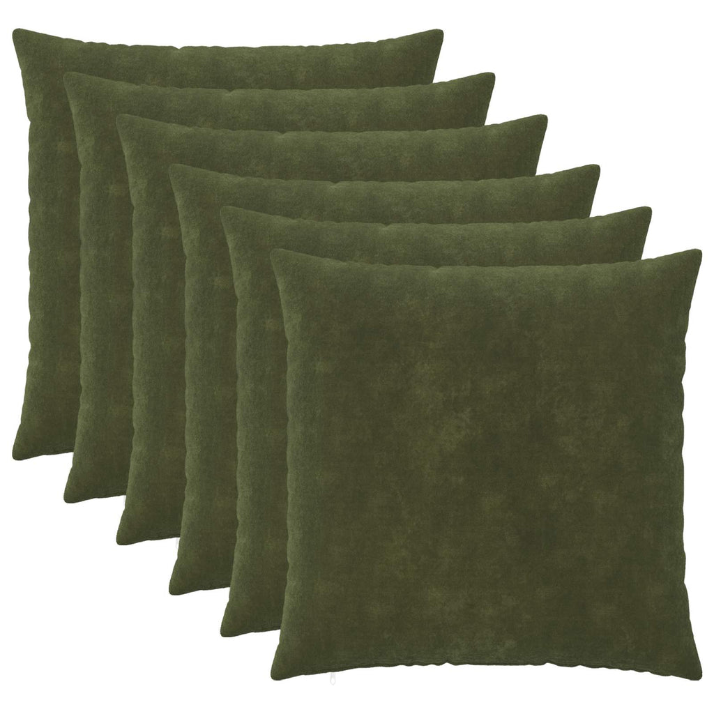 vidaXL Poszewka na poduszkę 6 pcs HEERLEN zielony 70 x 70 cm