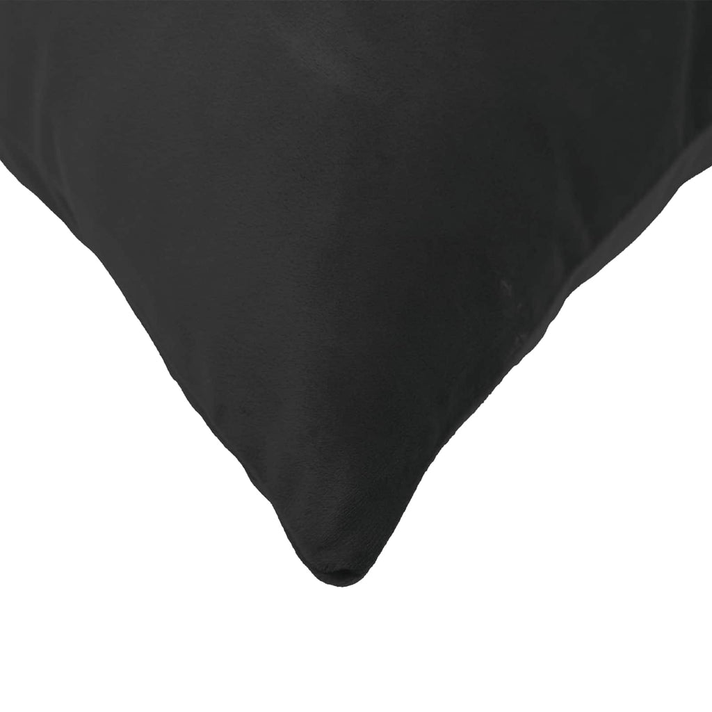 vidaXL Poszewka na poduszkę 6 pcs HEERLEN Czarny 80 x 80 cm Welur