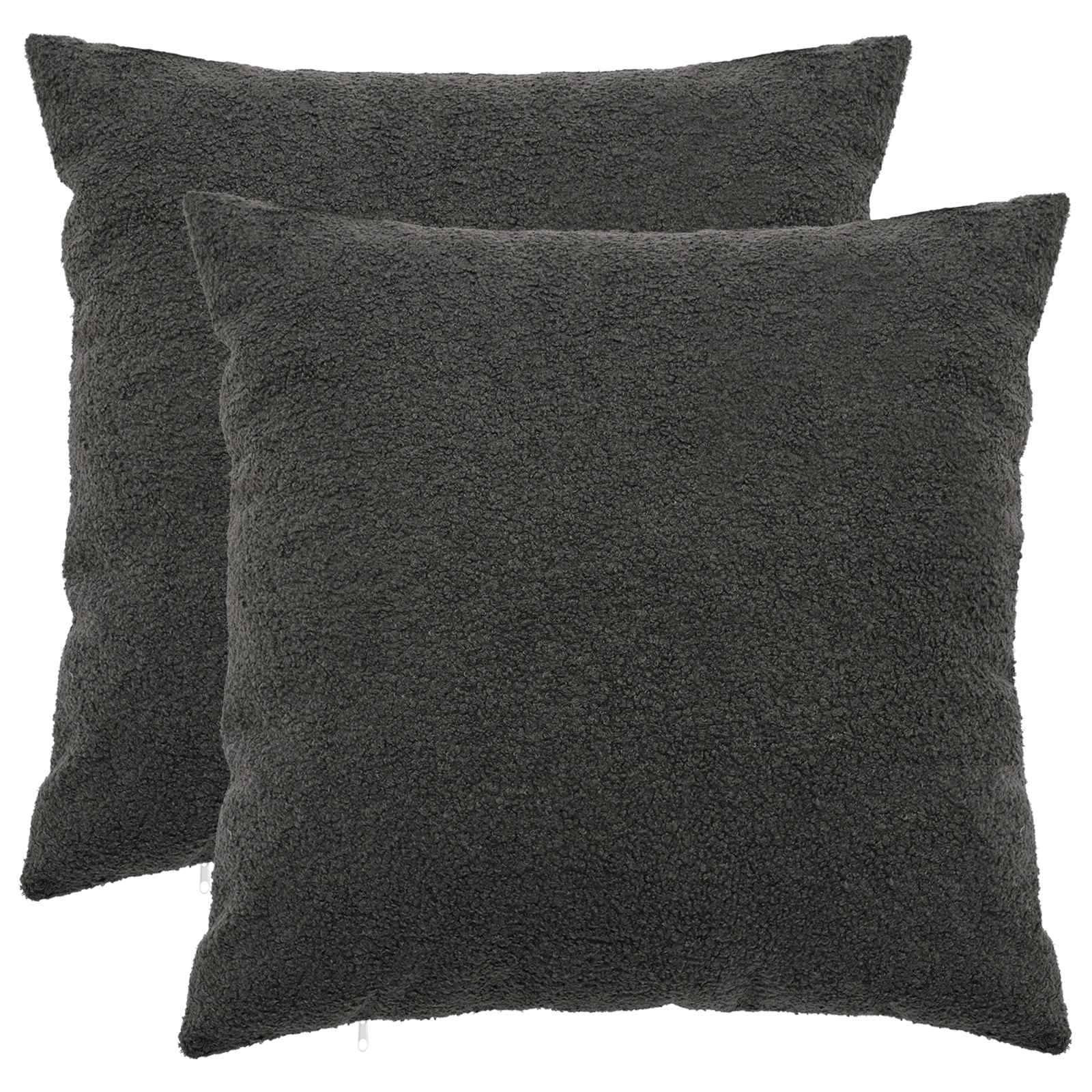 vidaXL Poszewka na poduszkę 2 pcs HEERLEN ciemnoszary 80 x 80 cm