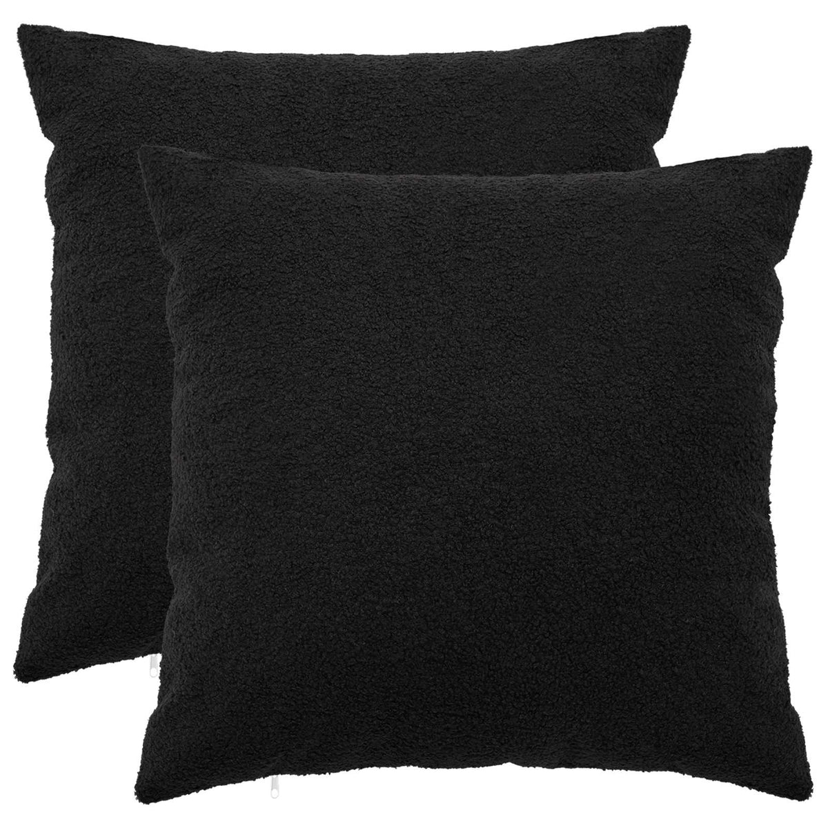 vidaXL Poszewka na poduszkę 2 pcs HEERLEN Czarny 80 x 80 cm Bouclé