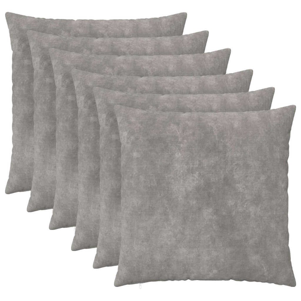 vidaXL Poszewka na poduszkę 6 pcs HEERLEN jasnoszary 80 x 80 cm