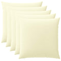 vidaXL Poszewka na poduszkę 6 pcs HEERLEN kremowy 80 x 80 cm Poliester