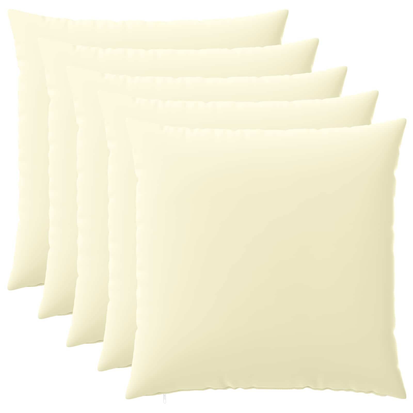 vidaXL Poszewka na poduszkę 6 pcs HEERLEN kremowy 80 x 80 cm Poliester