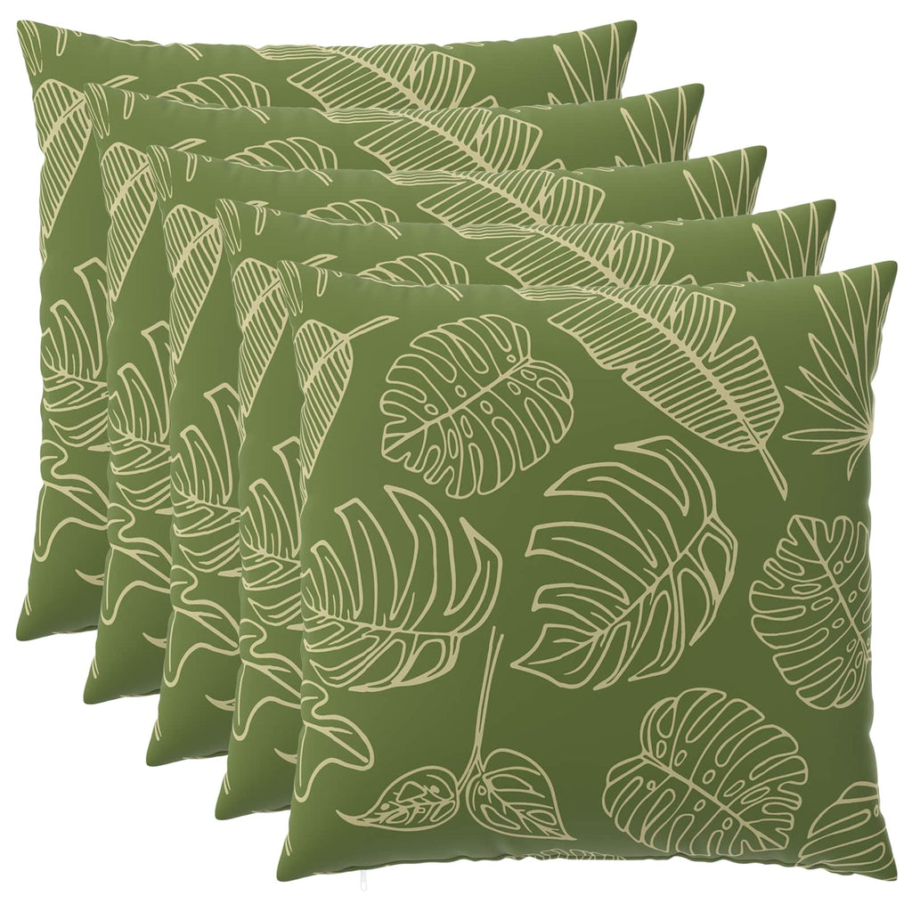 vidaXL Poszewka na poduszkę 6 pcs HEERLEN Wzór liścia 80 x 80 cm