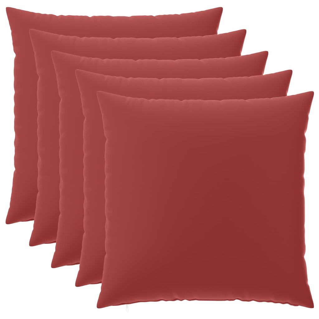 vidaXL Poszewka na poduszkę 6 pcs HEERLEN Czerwone wino 80 x 80 cm