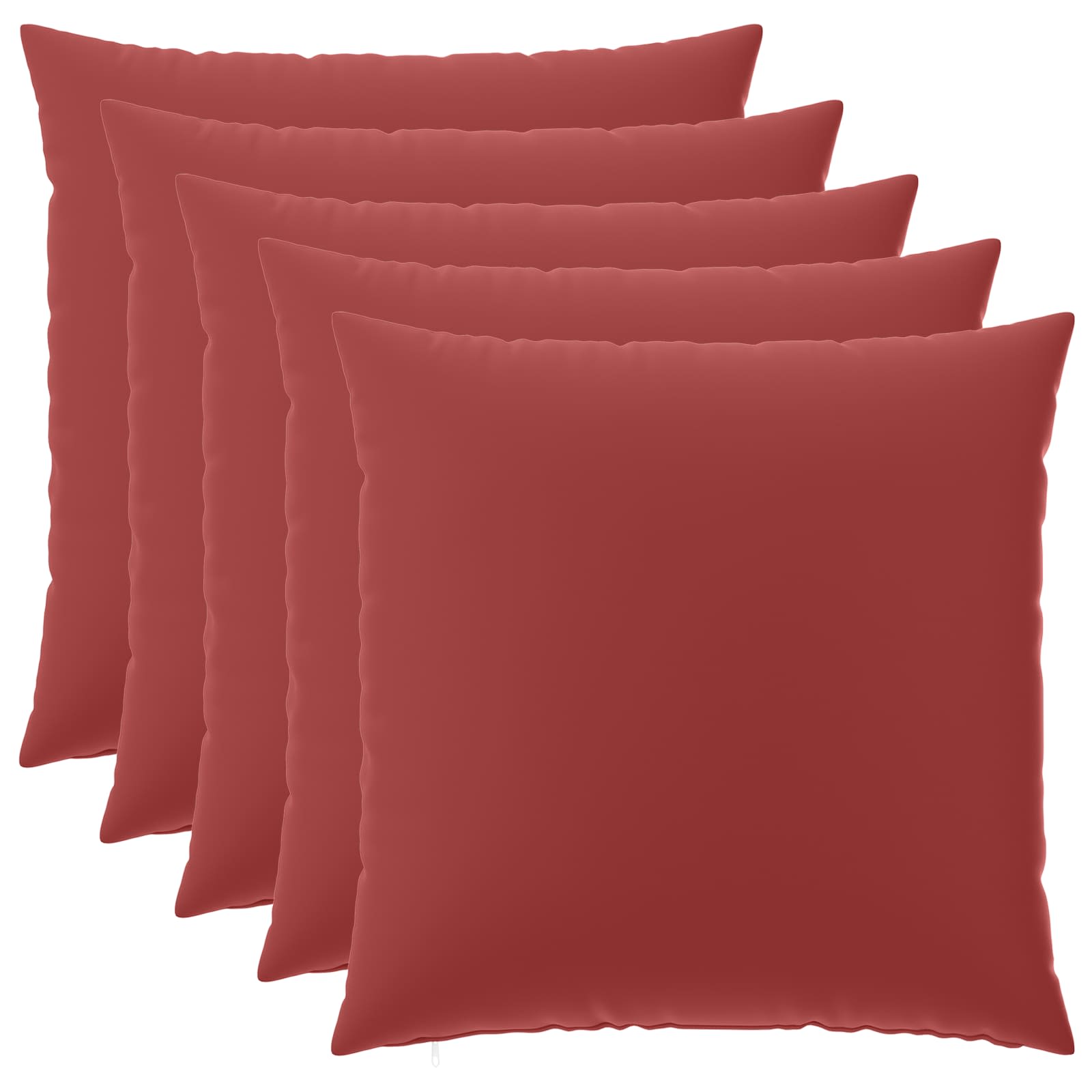 vidaXL Poszewka na poduszkę 6 pcs HEERLEN Czerwone wino 80 x 80 cm