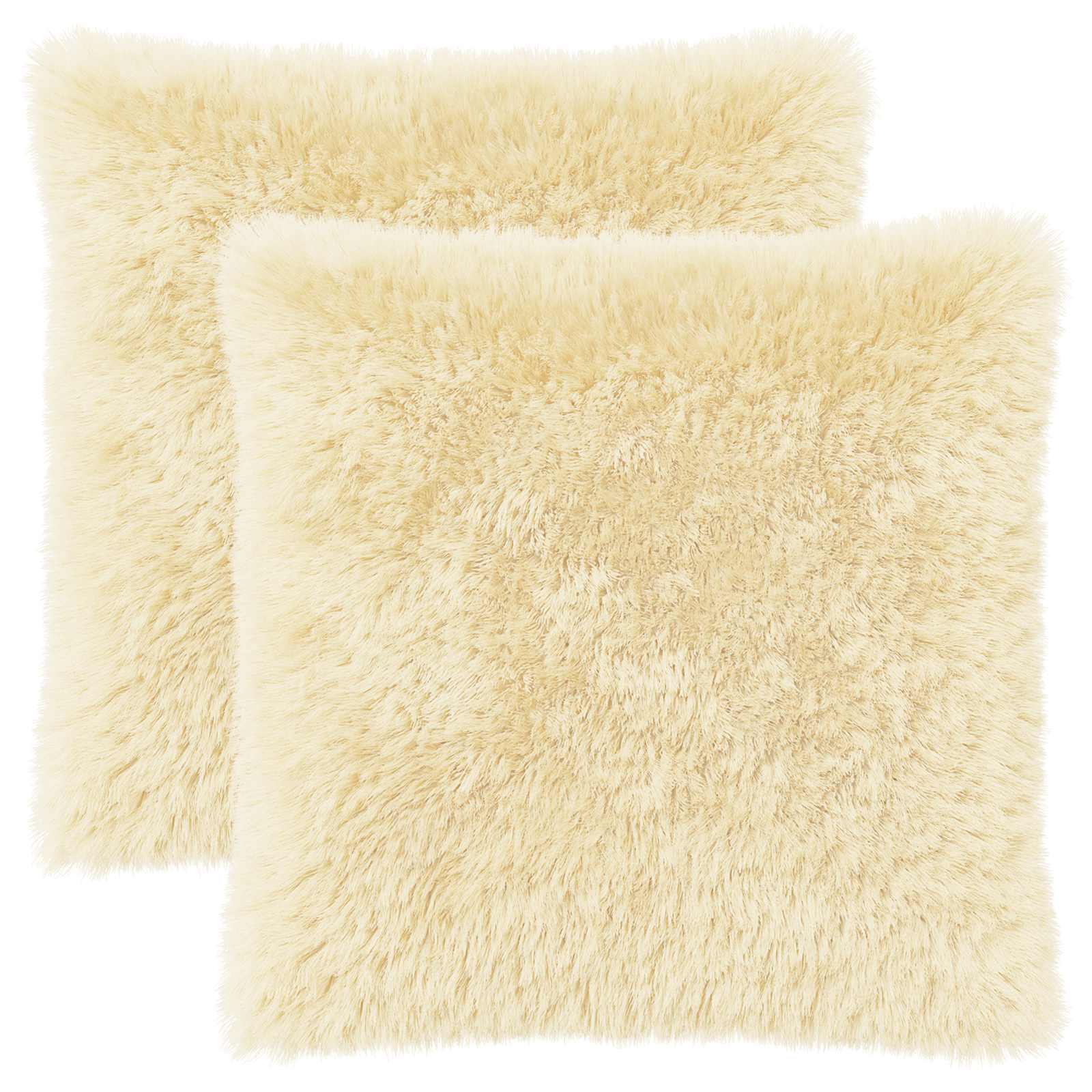 vidaXL Poszewka na poduszkę 2 pcs HEERLEN kremowy 80 x 80 cm Fleece PV