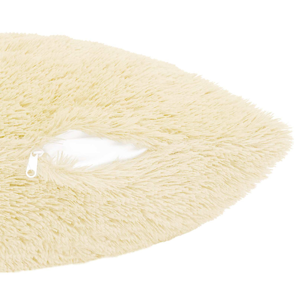 vidaXL Poszewka na poduszkę 6 pcs HEERLEN kremowy 80 x 80 cm Fleece PV