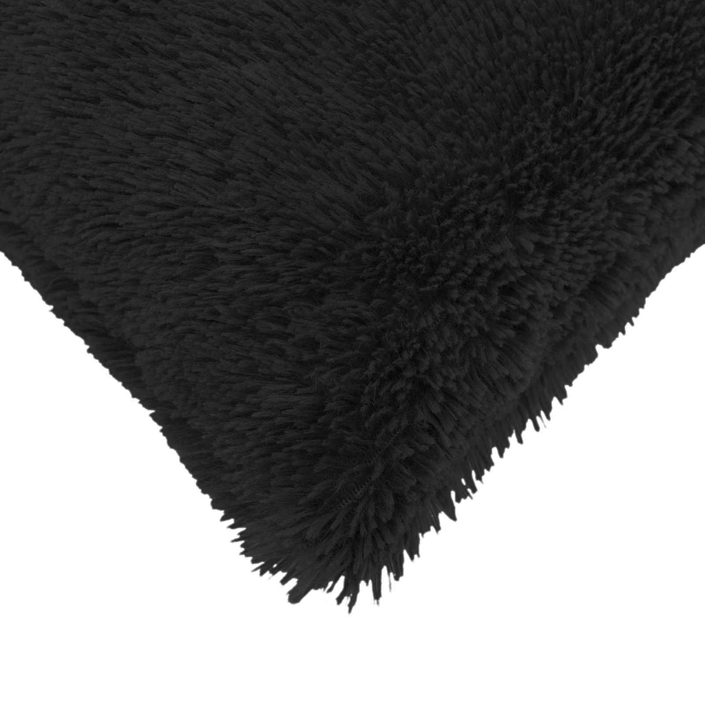 vidaXL Poszewka na poduszkę 6 pcs HEERLEN Czarny 80 x 80 cm Fleece PV