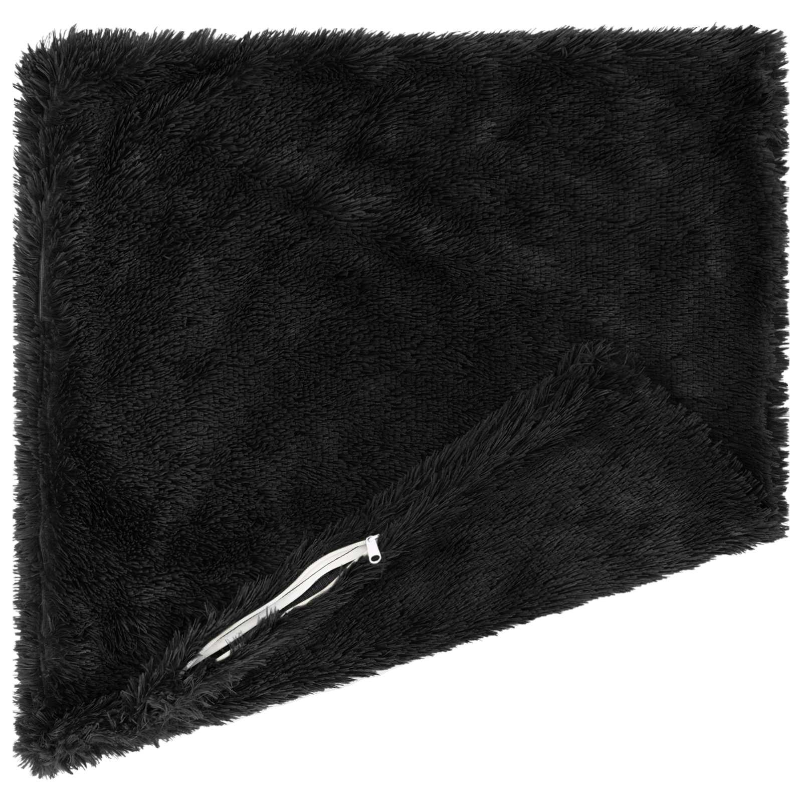 vidaXL Poszewka na poduszkę 6 pcs HEERLEN Czarny 80 x 80 cm Fleece PV
