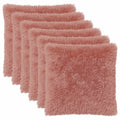 vidaXL Poszewka na poduszkę 6 pcs HEERLEN różowy 80 x 80 cm Fleece PV