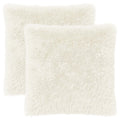 vidaXL Poszewka na poduszkę 2 pcs HEERLEN Biały 80 x 80 cm Fleece PV