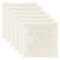 vidaXL Poszewka na poduszkę 6 pcs HEERLEN Biały 80 x 80 cm Fleece PV