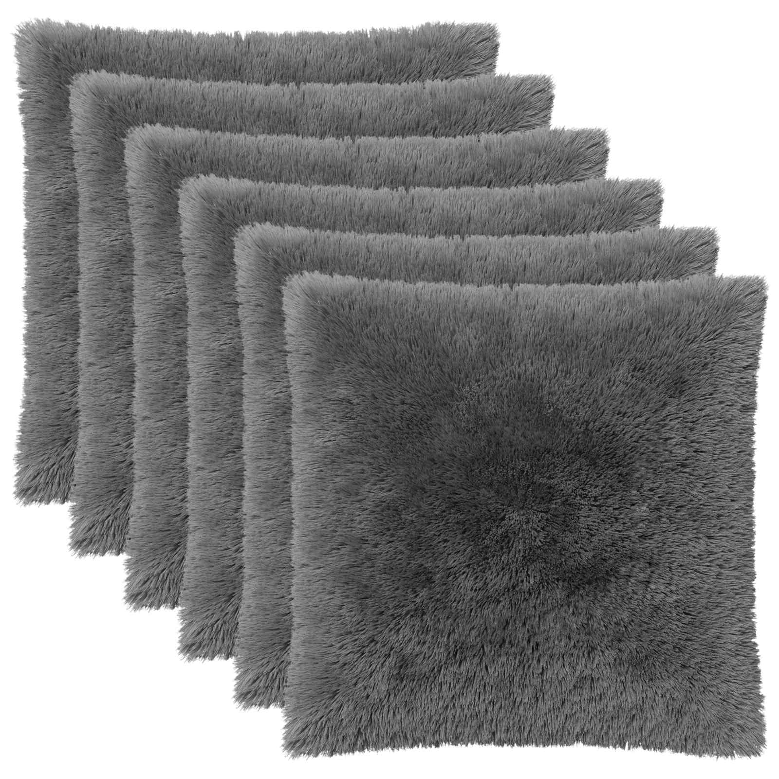 vidaXL Poszewka na poduszkę 6 pcs HEERLEN jasnoszary 80 x 80 cm