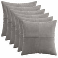 vidaXL Poszewka na poduszkę 6 pcs ALMELO jasnoszary 30 x 30 cm sztruks