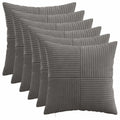 vidaXL Poszewka na poduszkę 6 pcs ALMELO ciemnoszary 30 x 30 cm