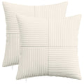 vidaXL Poszewka na poduszkę 2 pcs ALMELO kremowy 30 x 30 cm sztruks