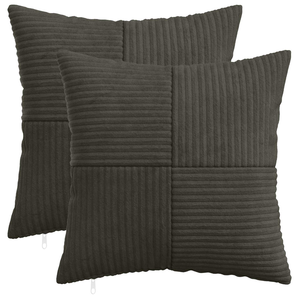 vidaXL Poszewka na poduszkę 2 pcs ALMELO antracytowy 30 x 30 cm