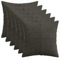 vidaXL Poszewka na poduszkę 6 pcs ALMELO antracytowy 30 x 30 cm