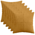 vidaXL Poszewka na poduszkę 6 pcs ALMELO żółty 30 x 30 cm sztruks