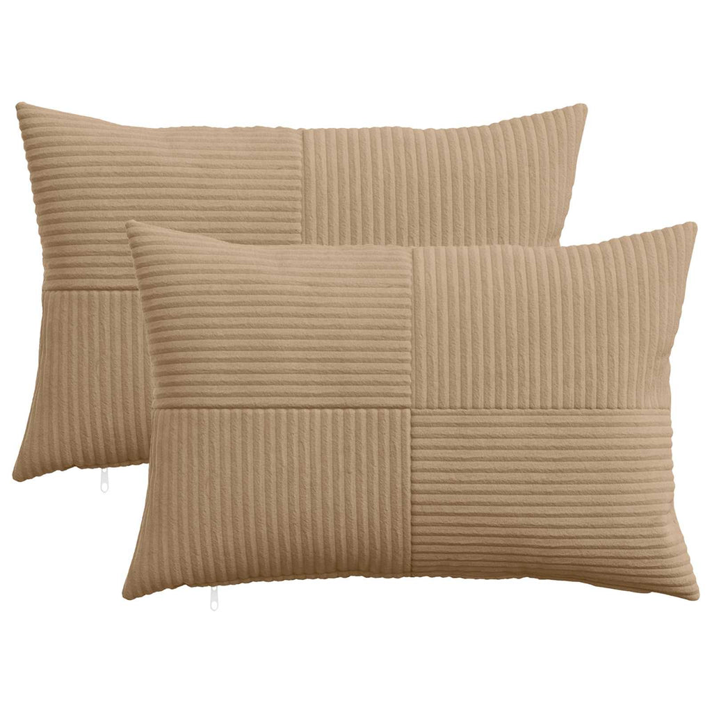 vidaXL Poszewka na poduszkę 2 pcs ALMELO brązowy 30 x 50 cm sztruks