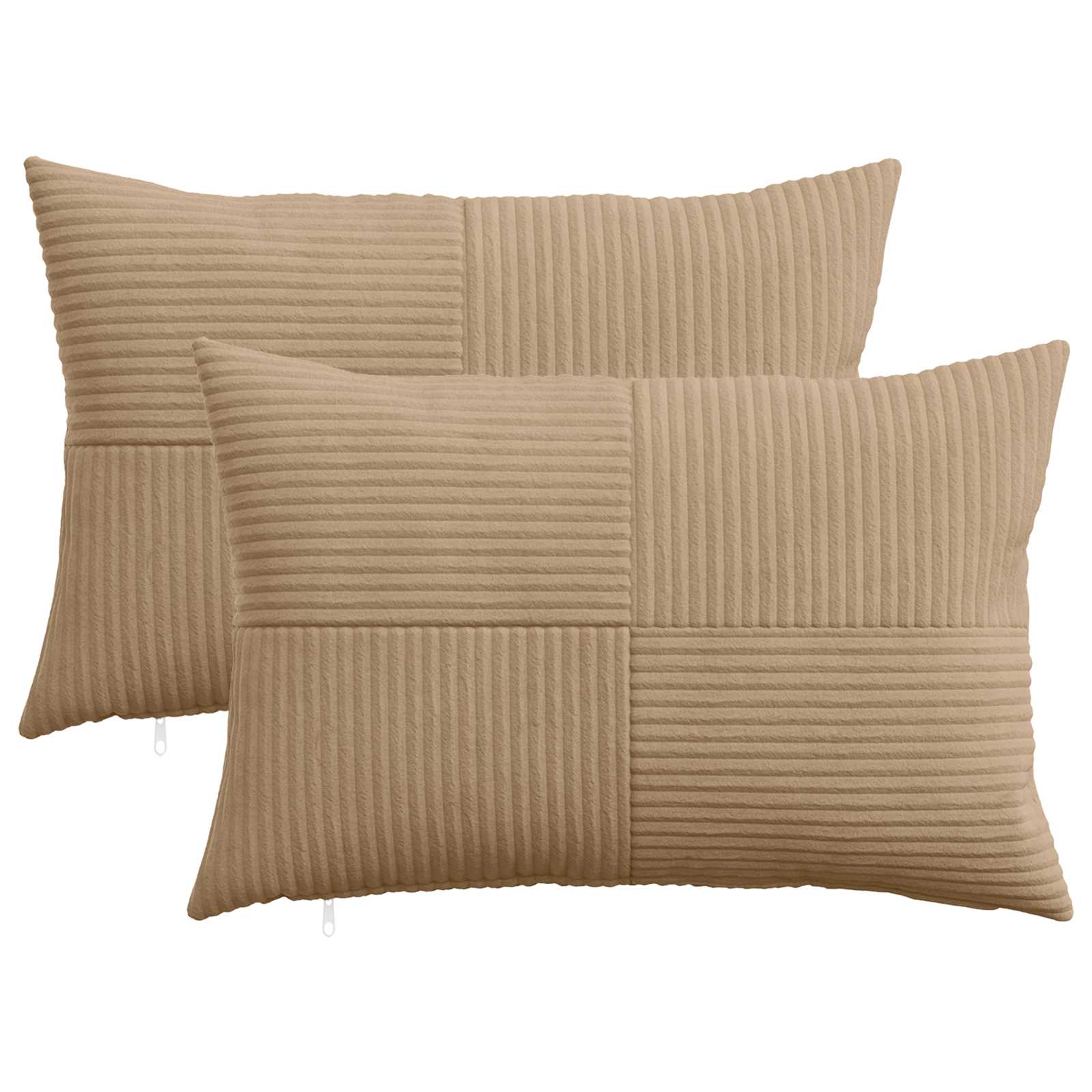 vidaXL Poszewka na poduszkę 2 pcs ALMELO brązowy 30 x 50 cm sztruks