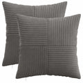 vidaXL Poszewka na poduszkę 2 pcs ALMELO ciemnoszary 35 x 35 cm