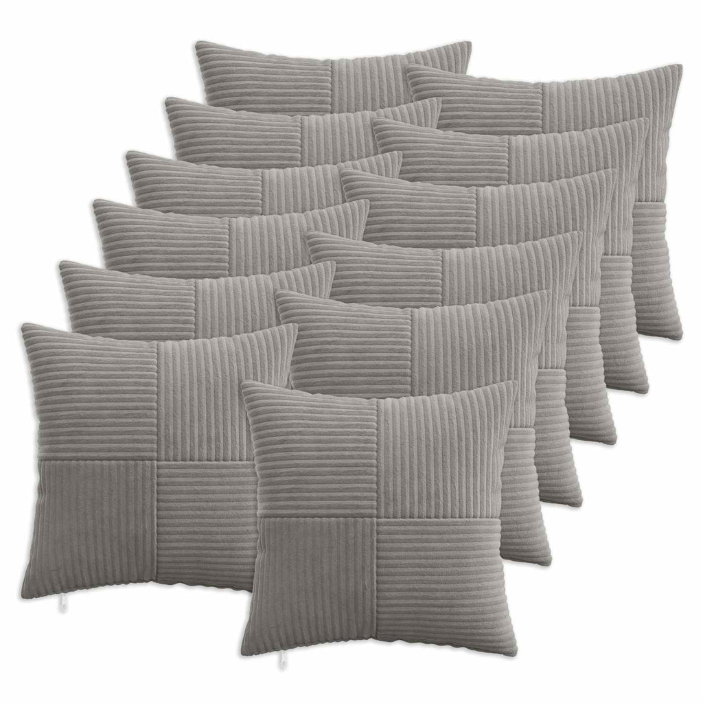 vidaXL Poszewka na poduszkę 12 pcs ALMELO jasnoszary 40 x 40 cm