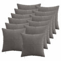 vidaXL Poszewka na poduszkę 12 pcs ALMELO ciemnoszary 40 x 40 cm