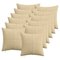 vidaXL Poszewka na poduszkę 12 pcs ALMELO Szary zielony 40 x 40 cm