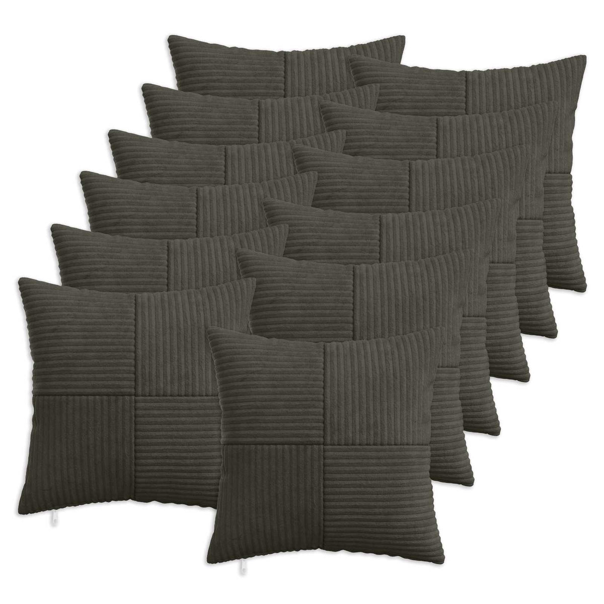vidaXL Poszewka na poduszkę 12 pcs ALMELO antracytowy 40 x 40 cm