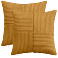 vidaXL Poszewka na poduszkę 2 pcs ALMELO żółty 40 x 40 cm sztruks