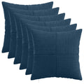 vidaXL Poszewka na poduszkę 6 pcs ALMELO Granatowy 40 x 40 cm sztruks
