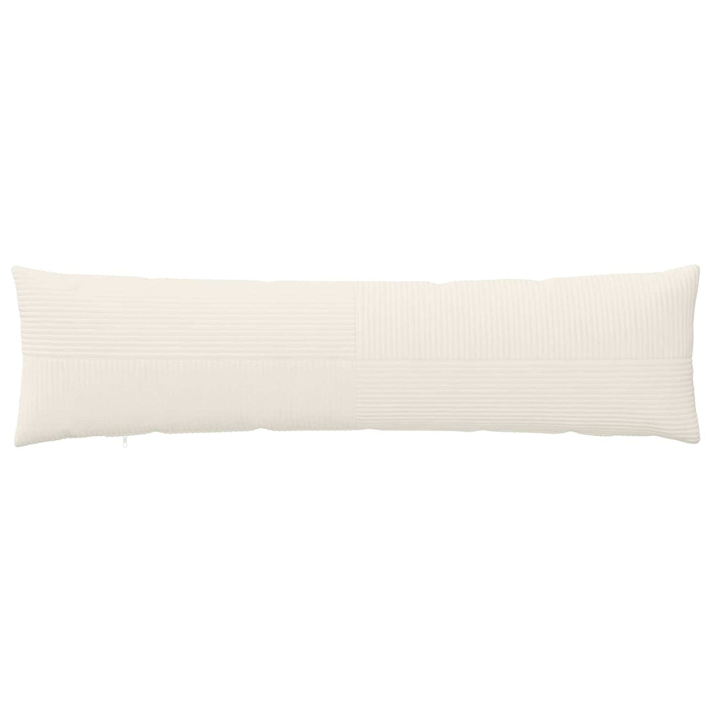 vidaXL Poszewka na poduszkę ALMELO kremowy 40 x 145 cm sztruks