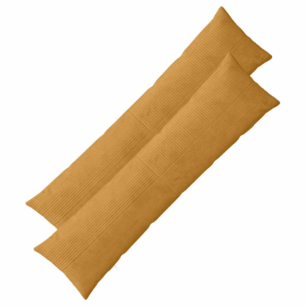 vidaXL Poszewka na poduszkę 2 pcs ALMELO żółty 40 x 145 cm sztruks