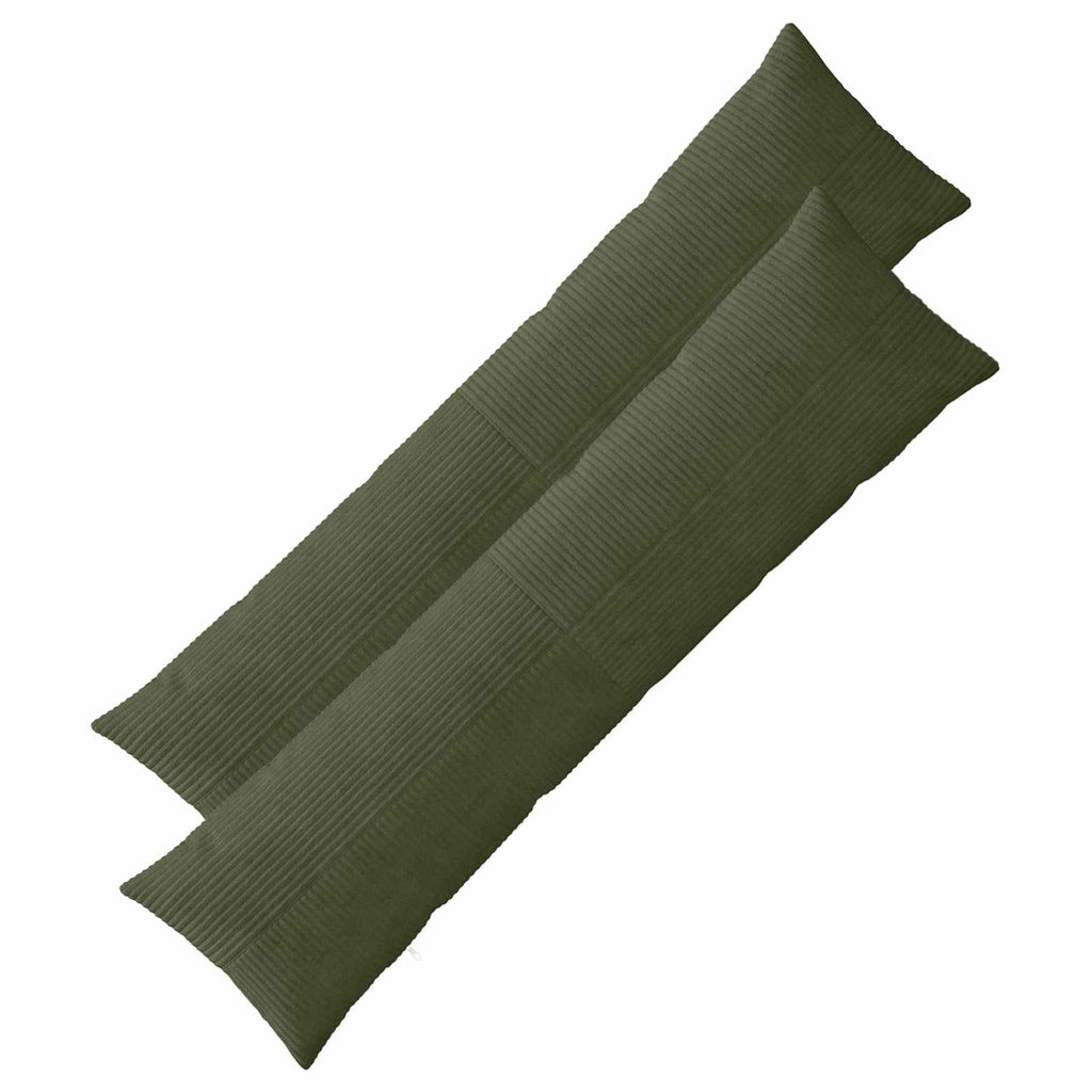 vidaXL Poszewka na poduszkę 2 pcs ALMELO zielony 40 x 145 cm sztruks