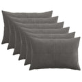 vidaXL Poszewka na poduszkę 6 pcs ALMELO ciemnoszary 40 x 60 cm