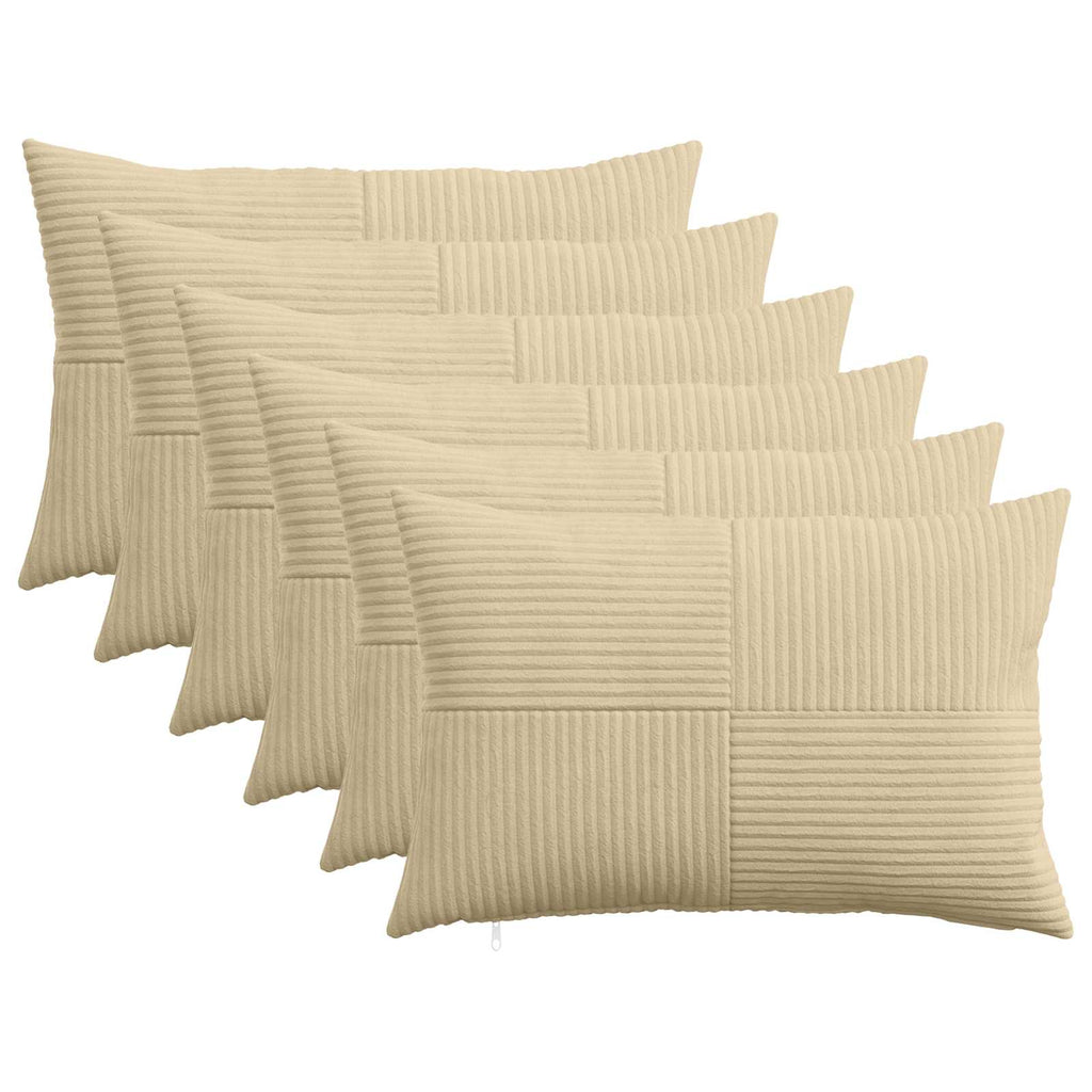 vidaXL Poszewka na poduszkę 6 pcs ALMELO Szary zielony 40 x 60 cm
