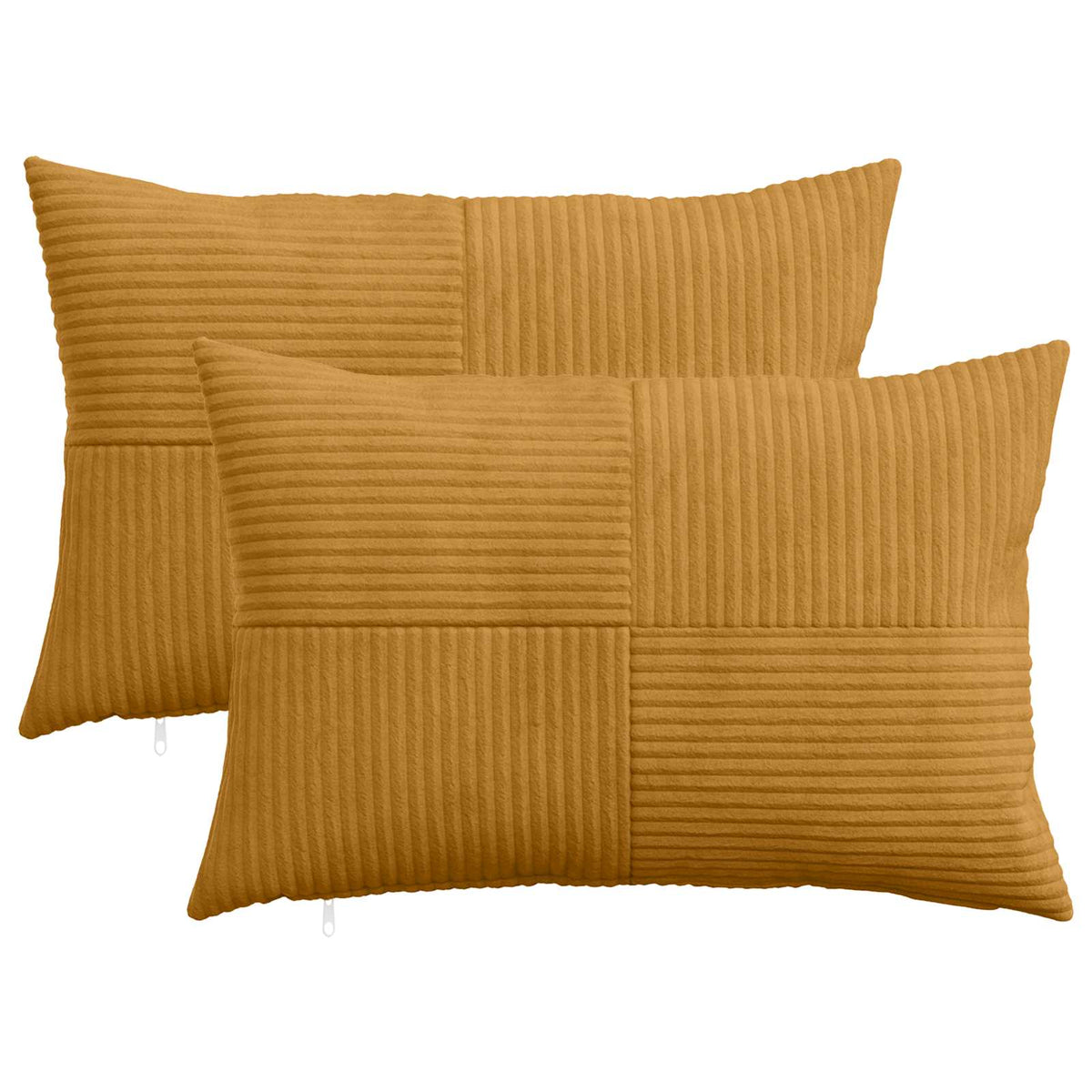 vidaXL Poszewka na poduszkę 2 pcs ALMELO żółty 40 x 60 cm sztruks