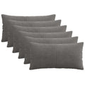 vidaXL Poszewka na poduszkę 6 pcs ALMELO ciemnoszary 40 x 70 cm